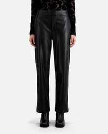 Leather Effect Trousers | Women | Black