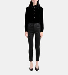 Leather Skinny Trousers | Women | Black