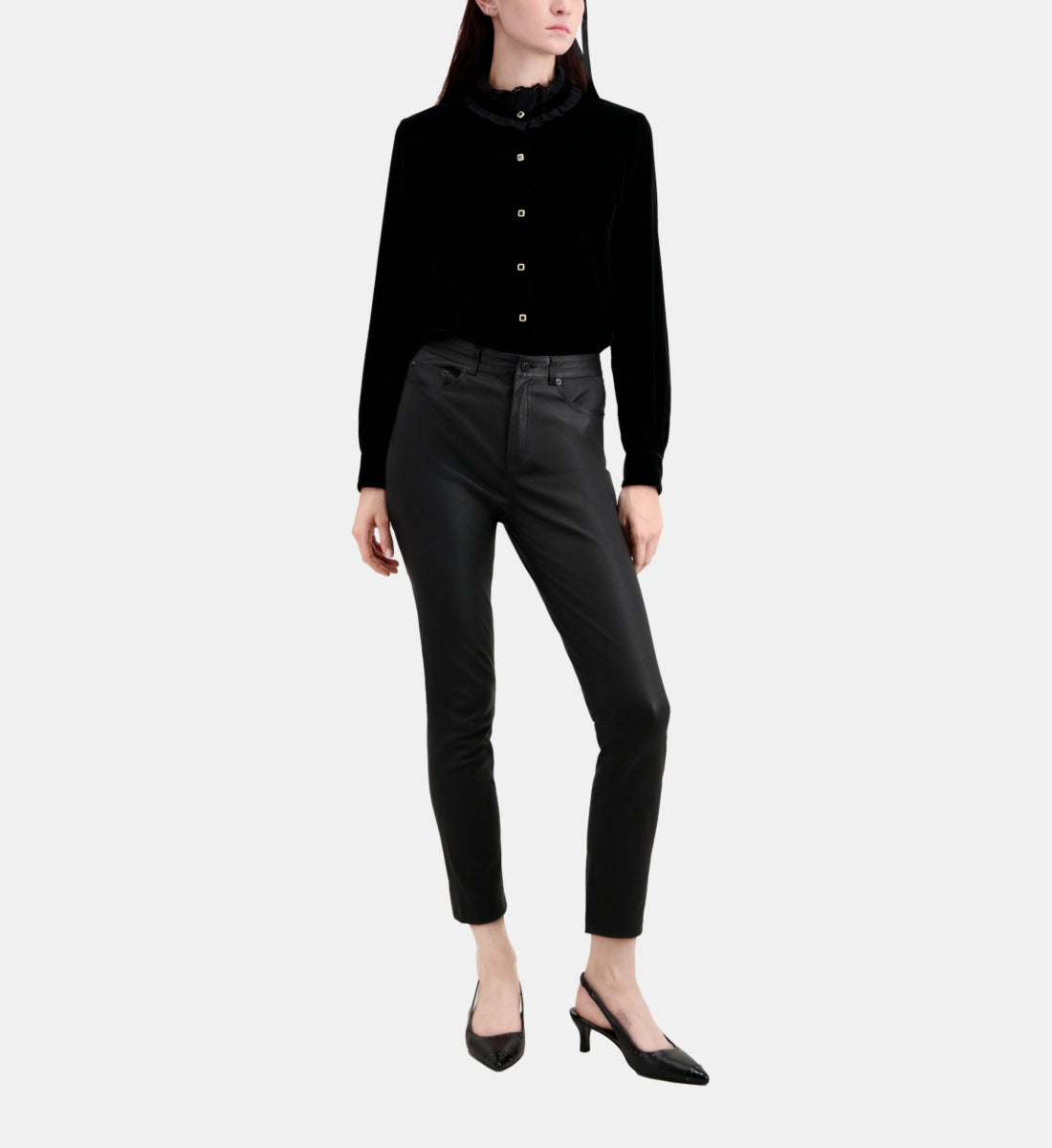 Leather Skinny Trousers | Women | Black