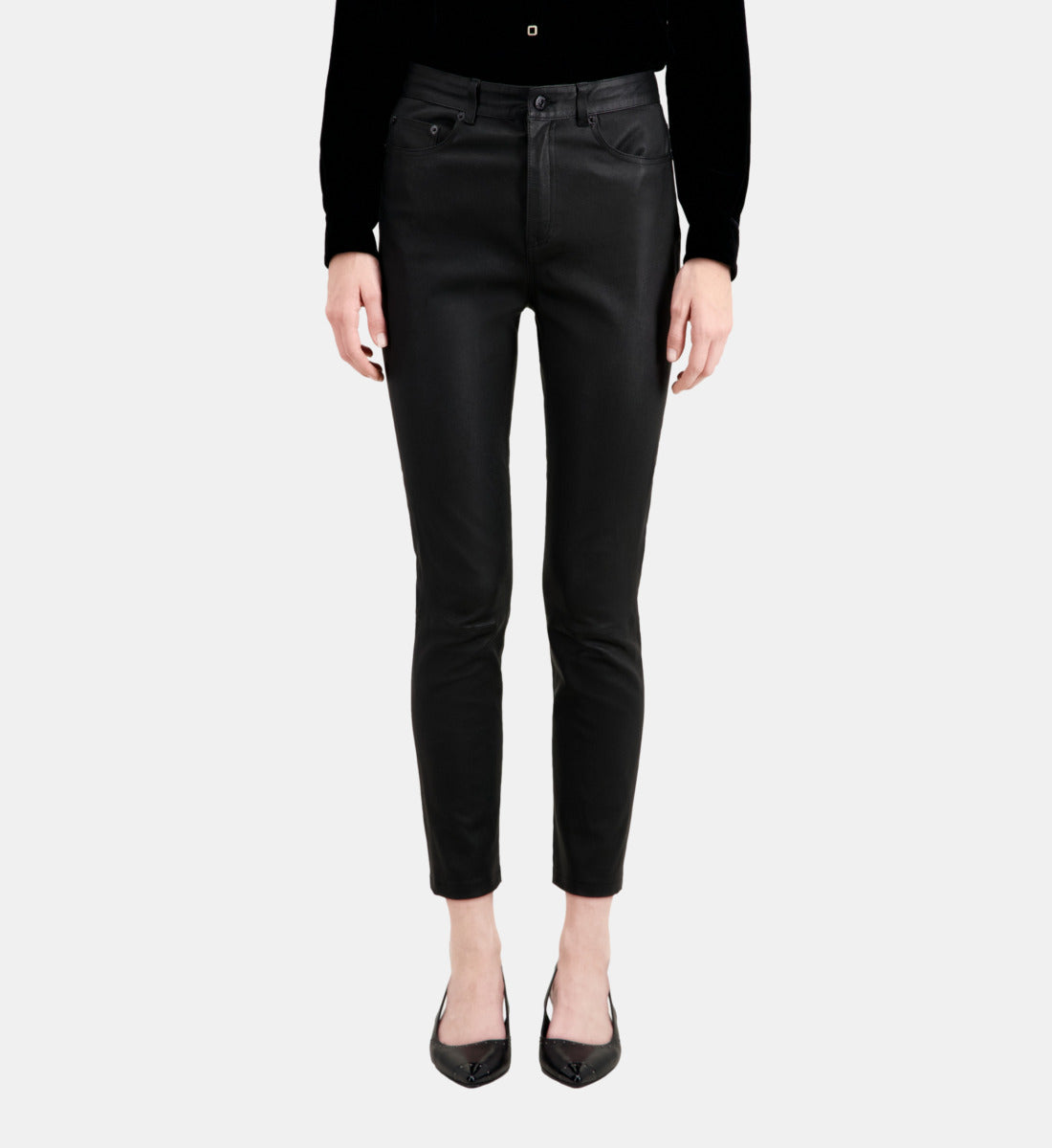 Leather Skinny Trousers | Women | Black