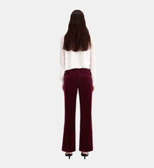 Velvet Suit Trousers | Women | Burgundy