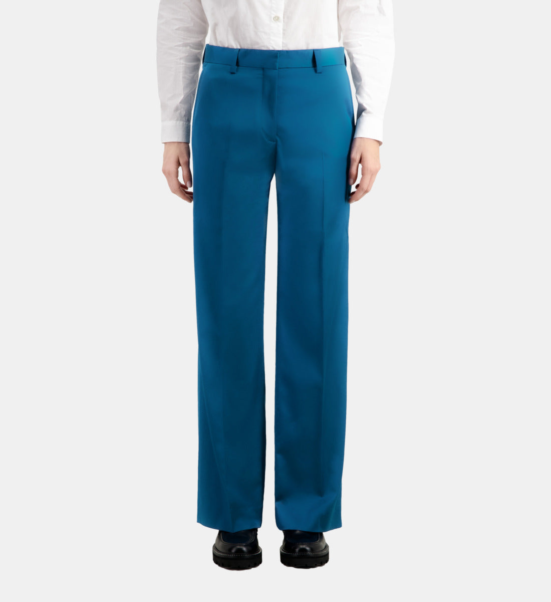 Satin Suit Trousers | Women | Deep Blue