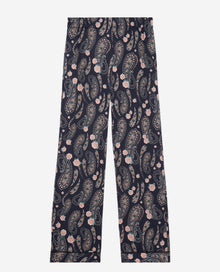 Printed Trousers | Women | Black x Pink