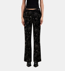 Velvet Suit Trousers | Women | Black