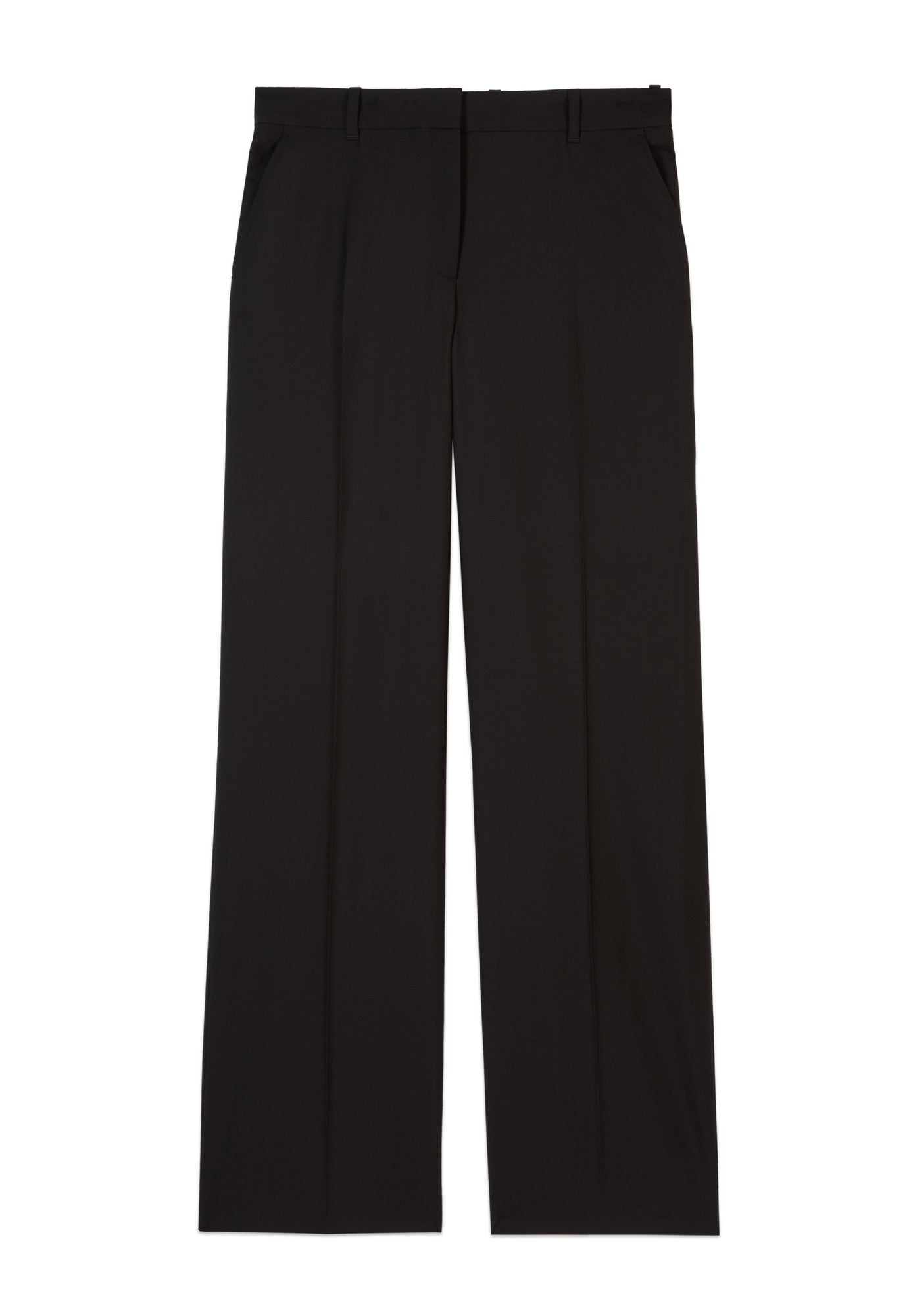 Wool Suit Trousers Straight Cut | Women | Black