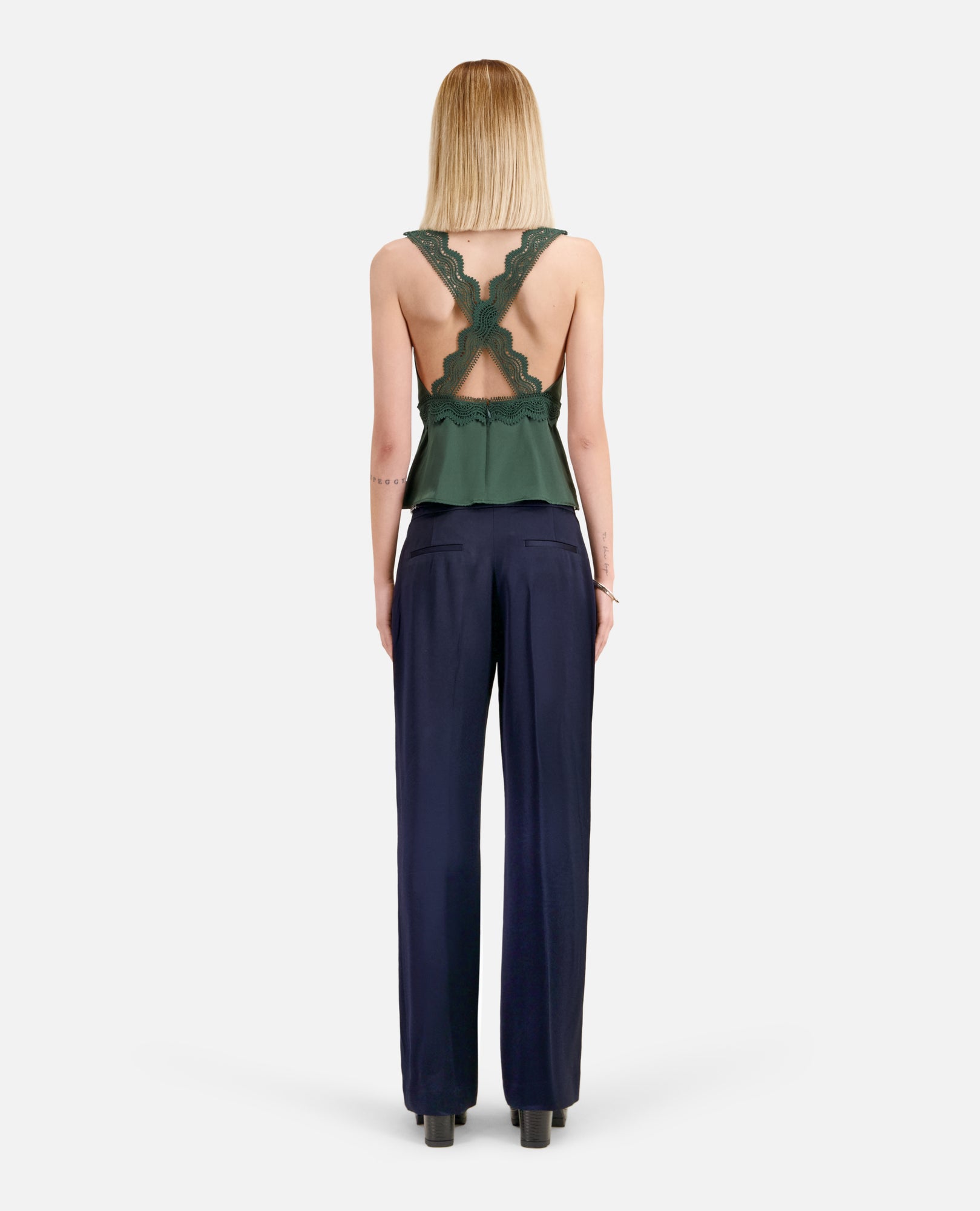 Trousers With Chains | Women | Navy Blue