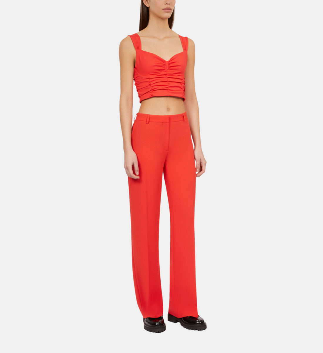 Crepe Suit Trousers | Women | Red