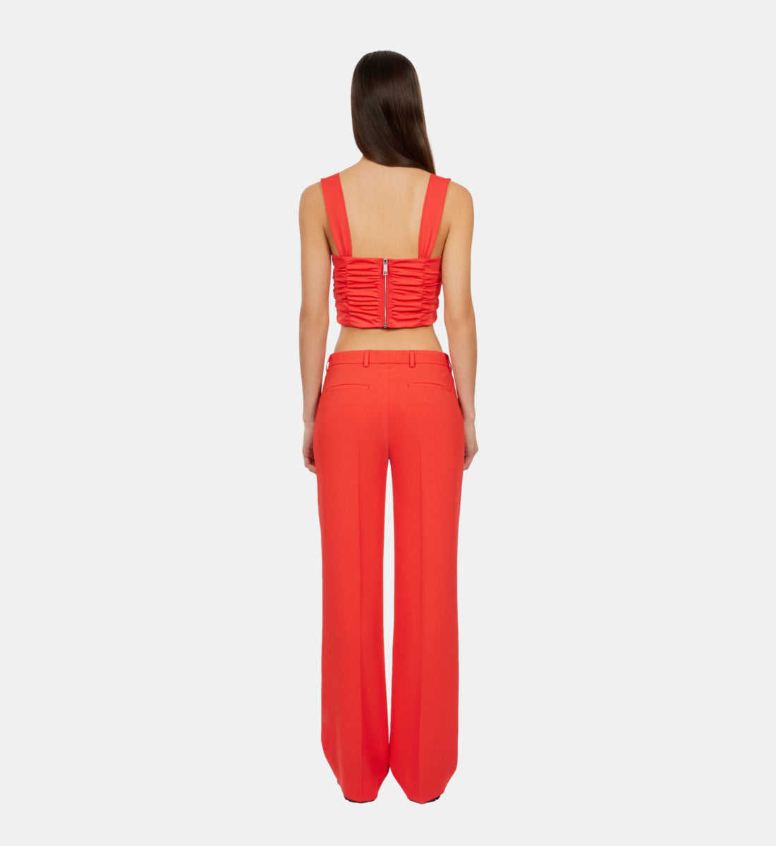 Crepe Suit Trousers | Women | Red