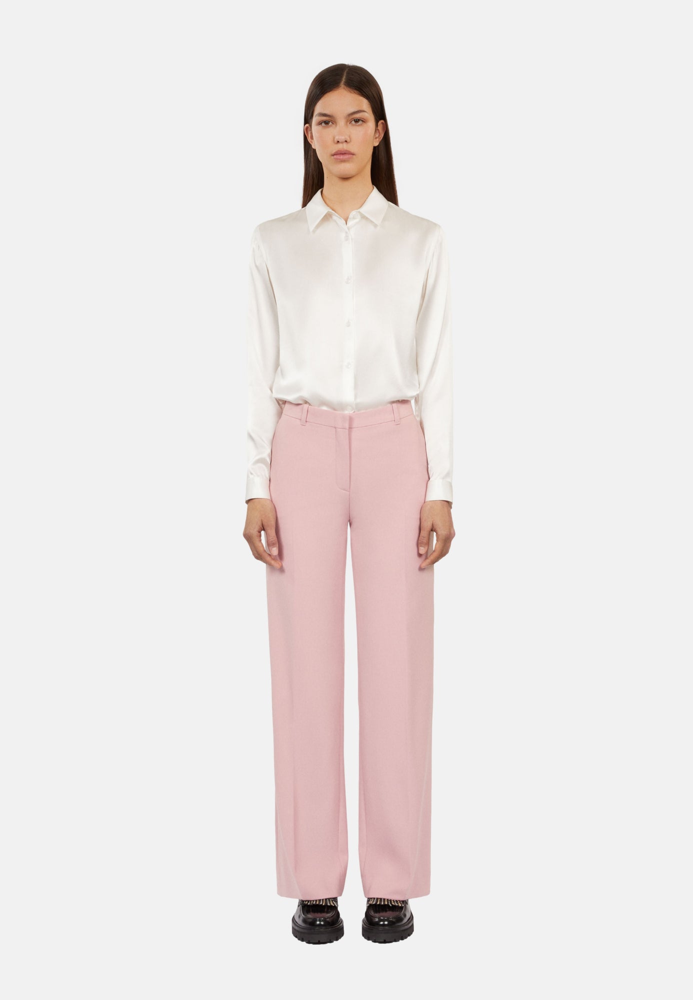 Wool-Blend Suit Trousers | Women | Pastel Pink