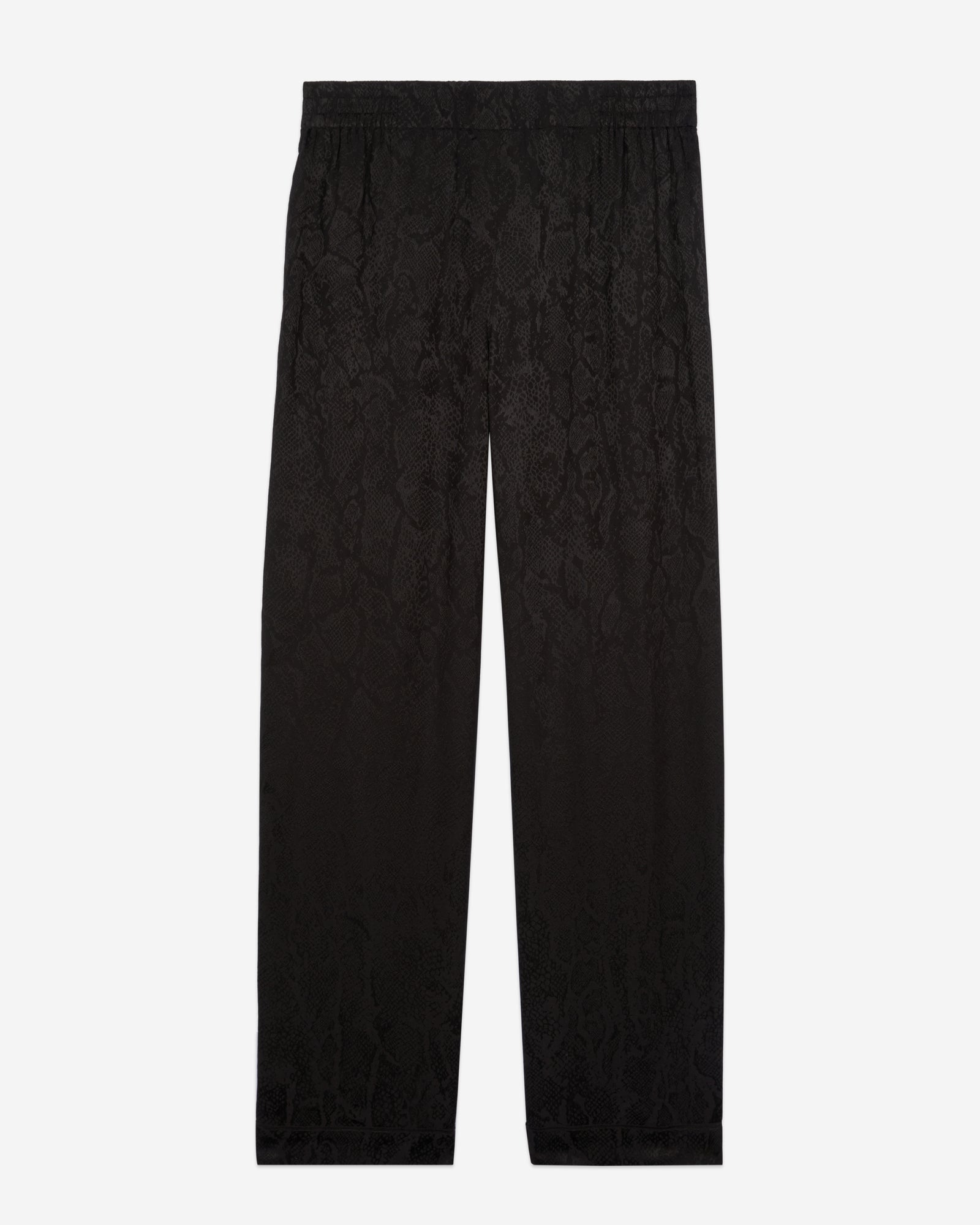 Snakeskin Jacquard Trousers | Women | Black