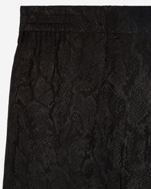 Snakeskin Jacquard Trousers | Women | Black