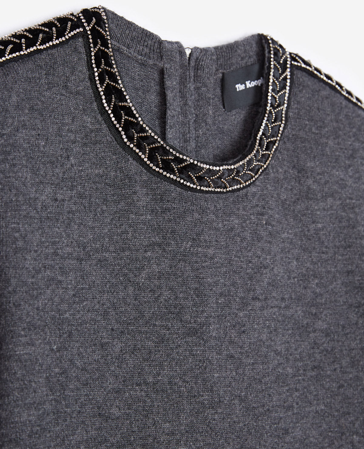 Jewelled Braid Pullover | Women | Dark Grey