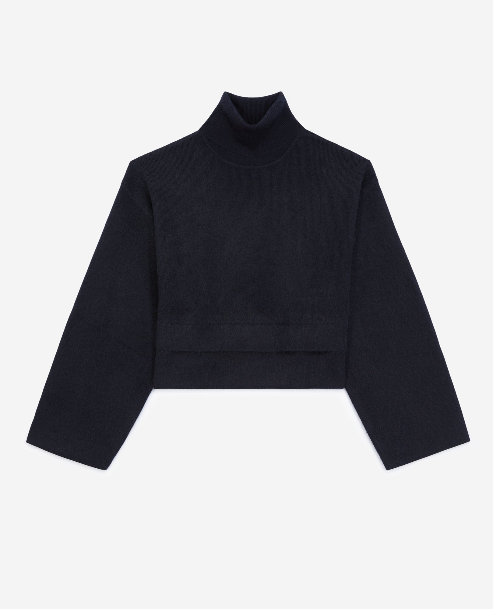 Blue Cashmere And Wool Sweater W/Turtleneck | Women | Navy