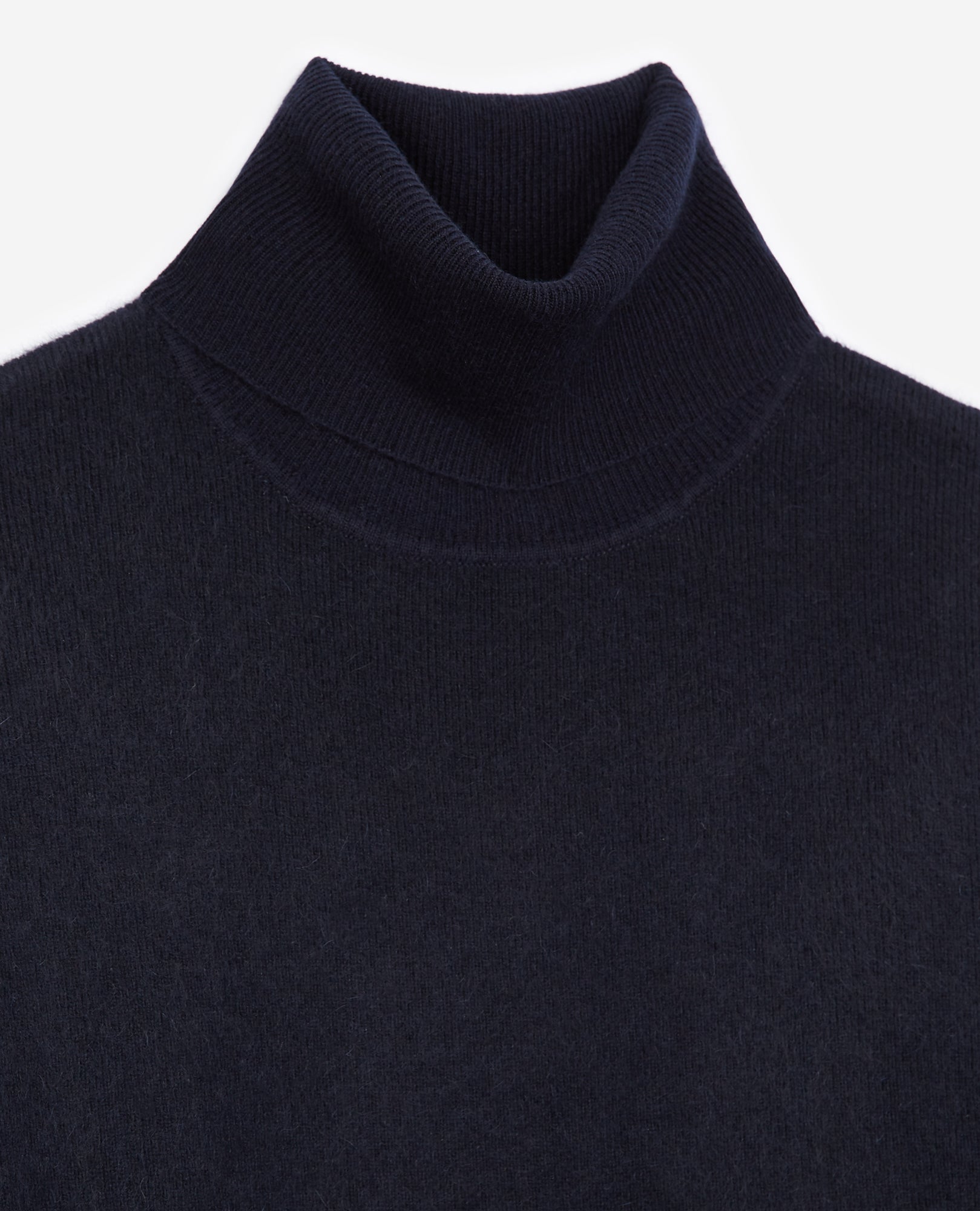 Blue Cashmere And Wool Sweater W/Turtleneck | Women | Navy