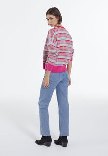 Stripy Wool Formal Sweater | Women | Multicolorlor