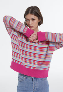 Stripy Wool Formal Sweater | Women | Multicolorlor