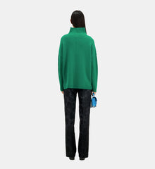 Cashmere-Blend Sweater | Women | Green