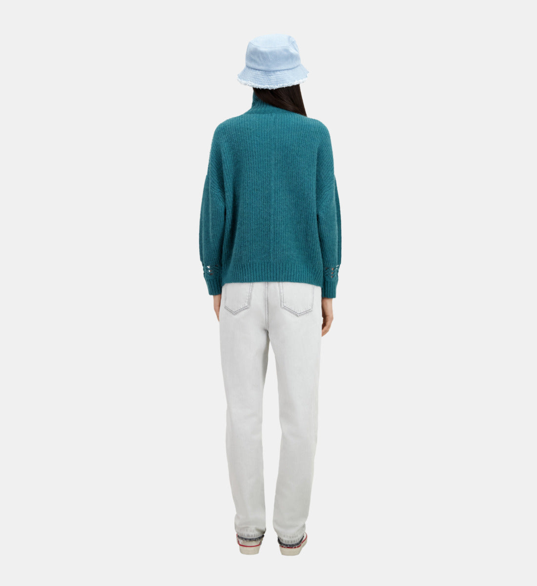 Wool-Blend Sweater | Women | Blue Petrol