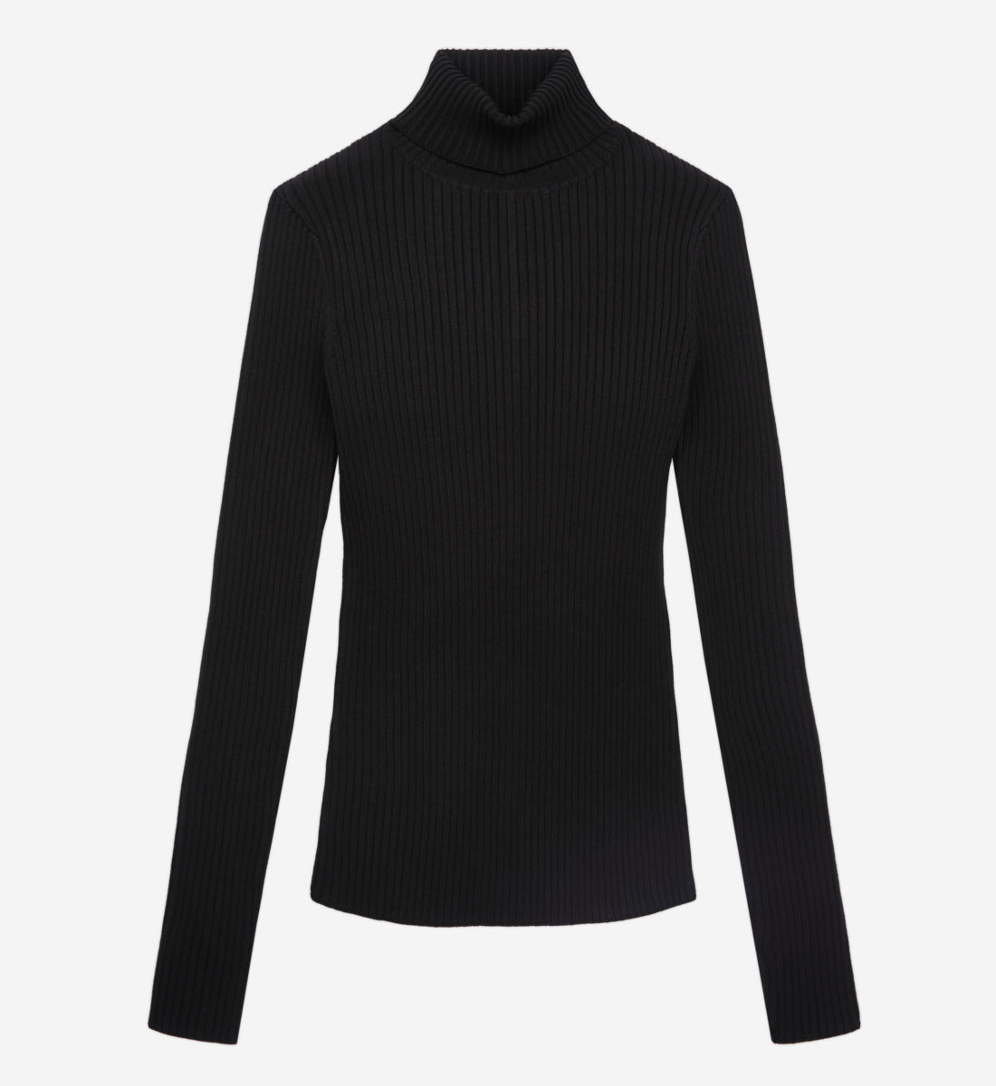 Ribbed Fine Knit Sweater | Women | Black