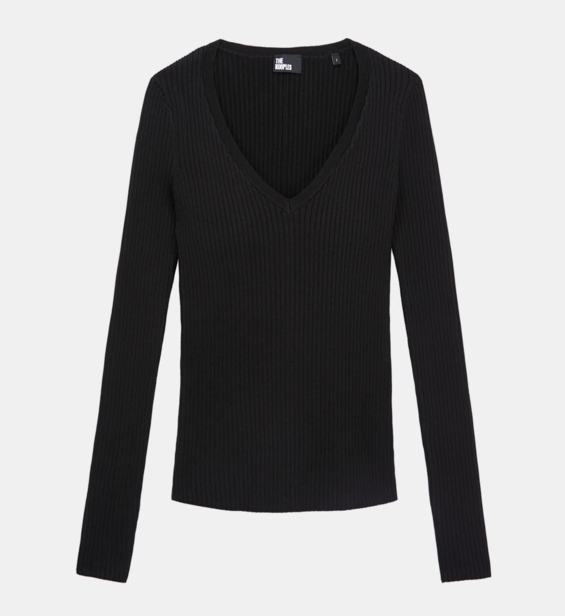 Ribbed Fine Knit Sweater | Women | Black