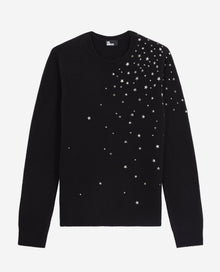 Cashmere Blend Sweater With Stars | Women | Black