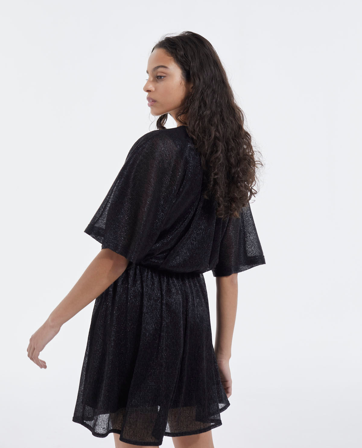 Wrap Dress With Draped Details | Women | Black