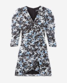 Short Printed Dress | Women | Blue White