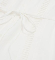 Short Light Dress With Embroidery | Women | Off White