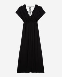 Long Dress With Short Sleeves | Women | Black