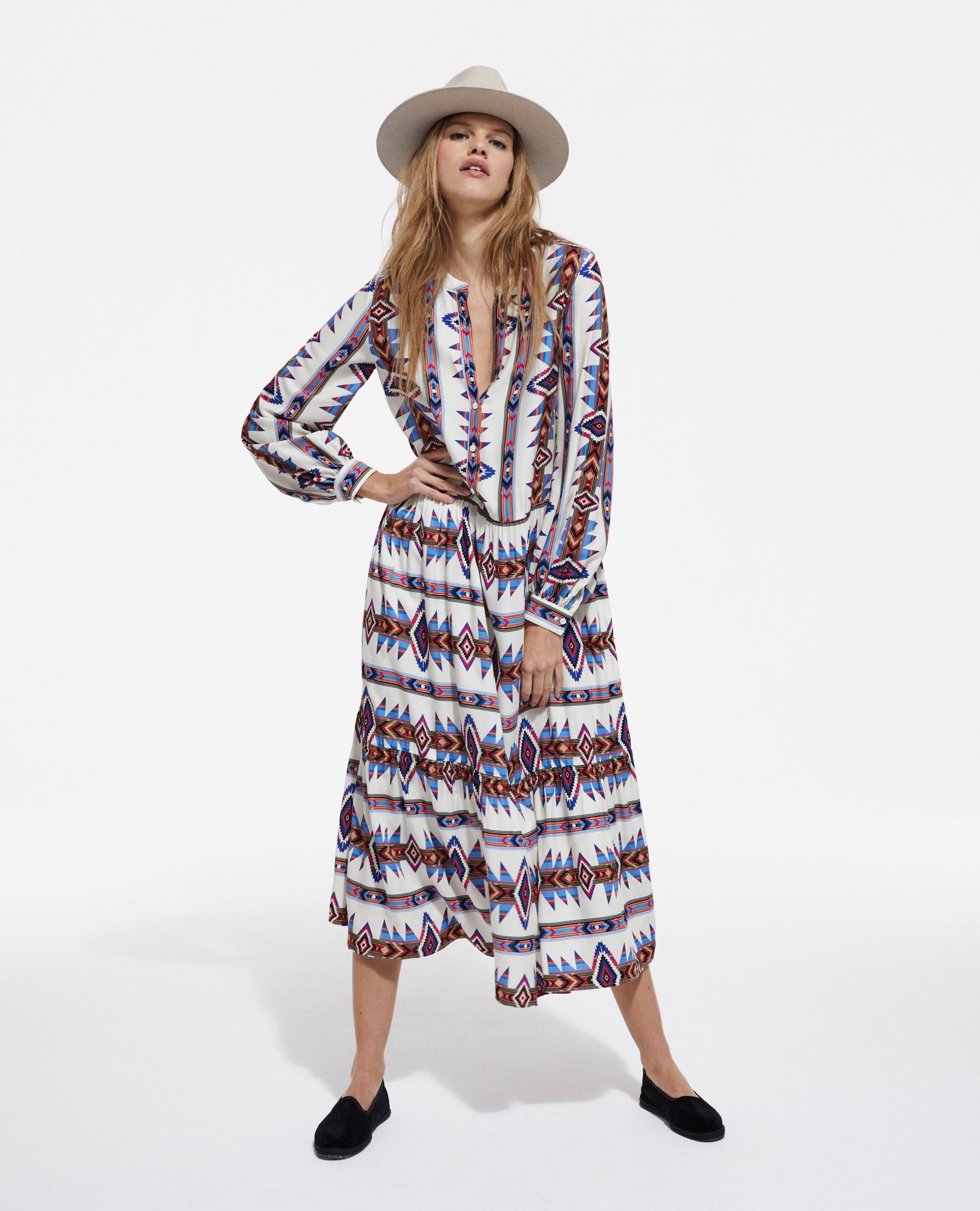 Long Printed Dress | Women | Multicolorlor