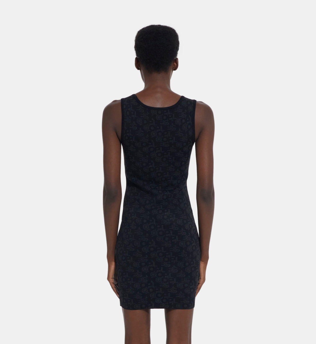 Short Dress With The Kooples Logo | Women | Black Dark Grey