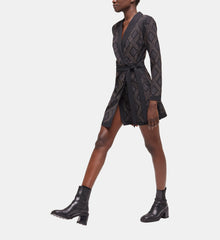 Short Wrap Dress | Women | Black