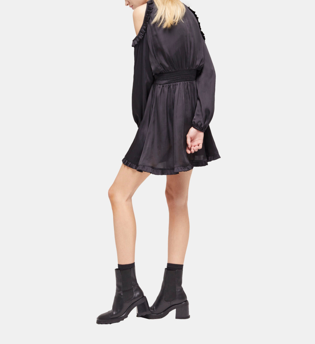 Short Frilly Dress | Women | Black