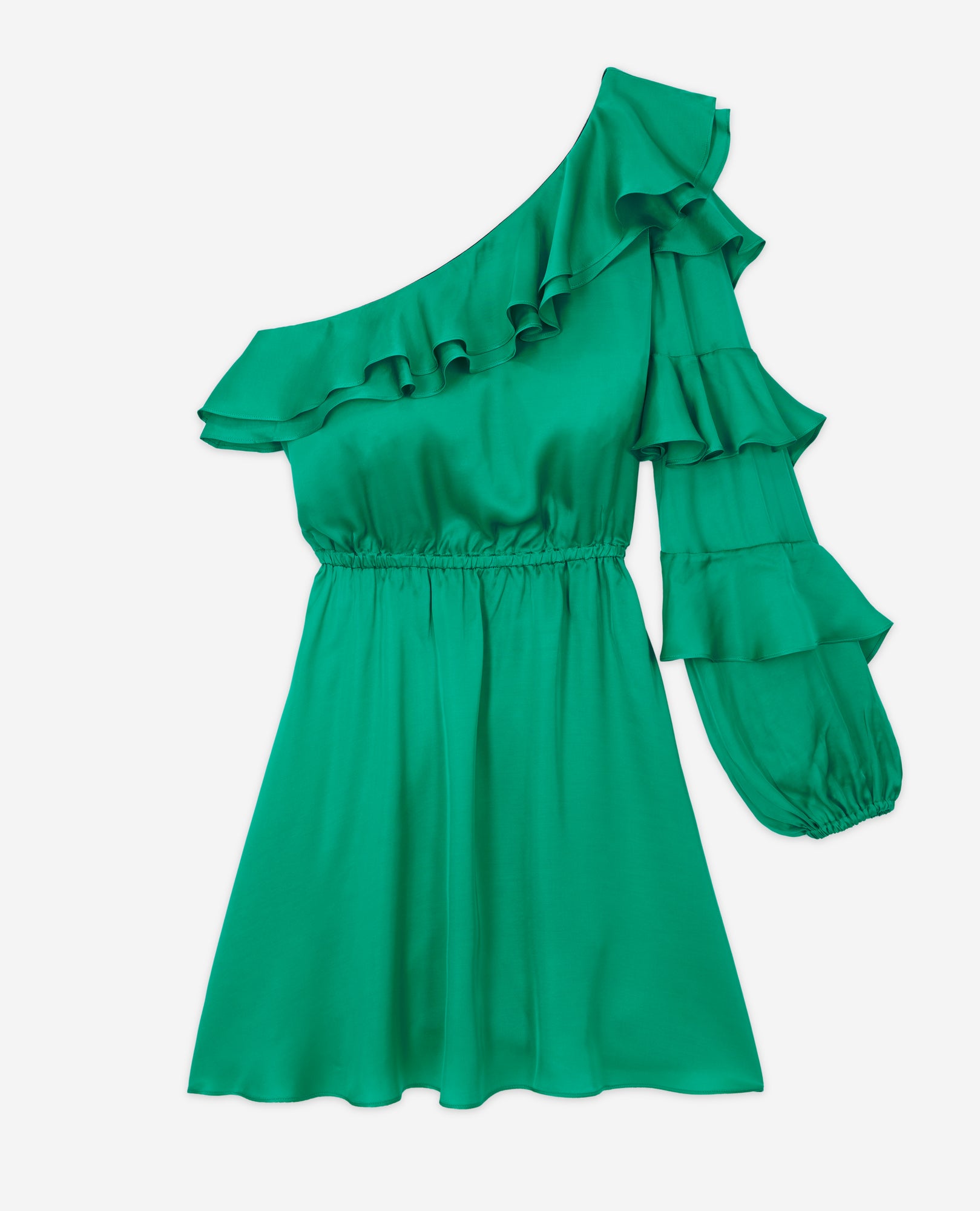 Short Asymmetric Dress | Women | Green