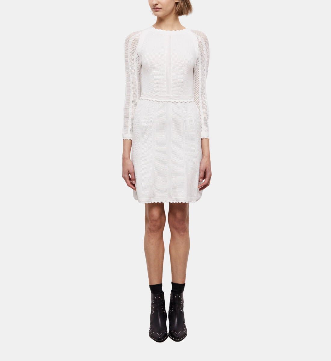 Short Knit Dress | Women | White