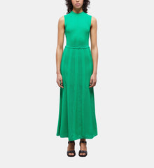 Long Dress In Openwork Mesh | Women | Green