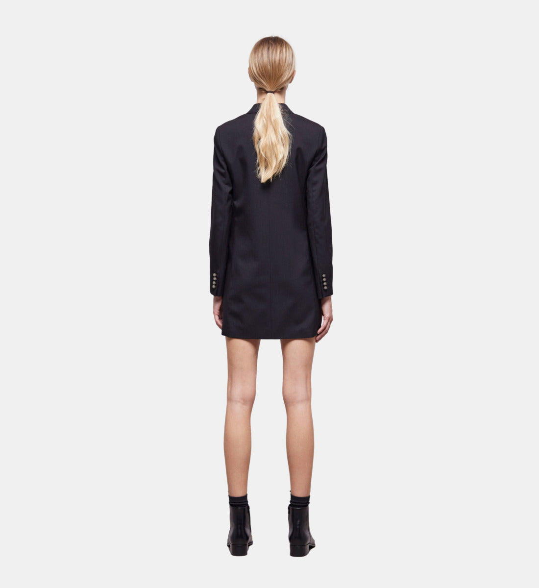 Short Wool Dress | Women | Black