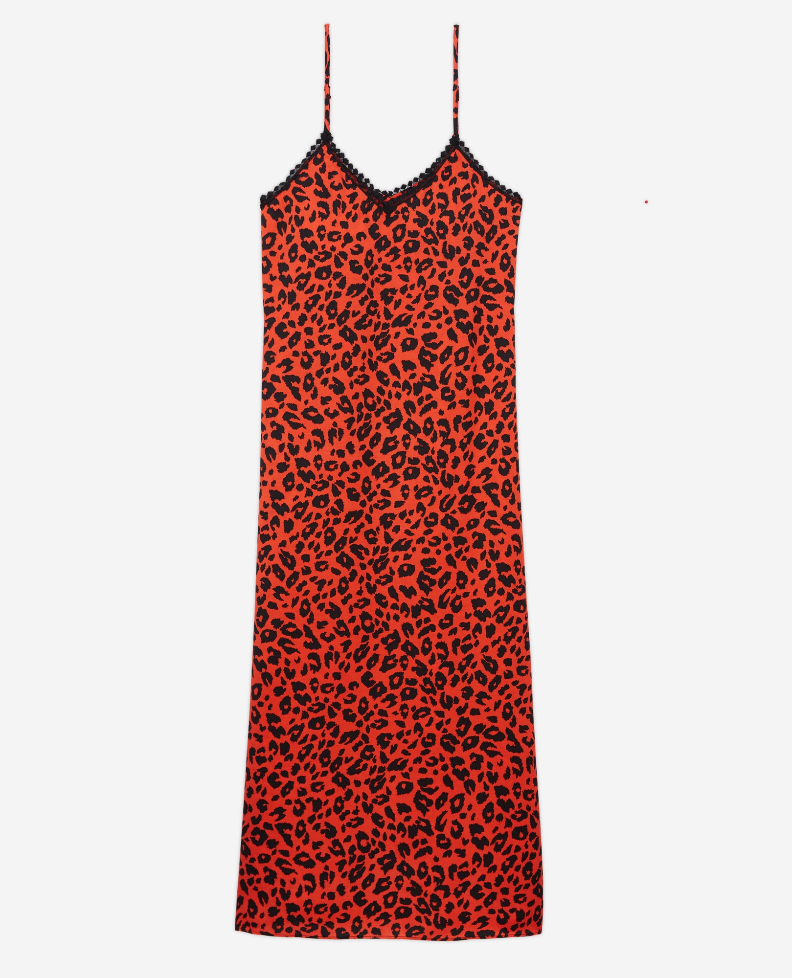 Long Leopard Print Babydoll Dress | Women | Orange x Black