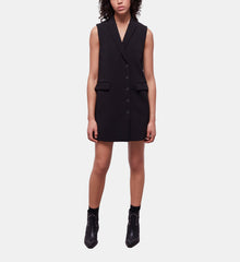 Short Crepe Dress | Women | Black