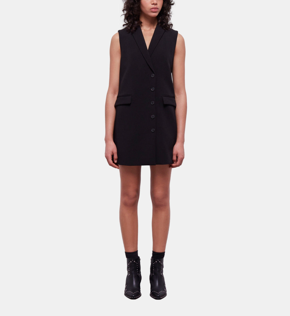 Short Crepe Dress | Women | Black