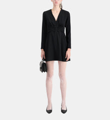 Short Crepe Dress | Women | Black