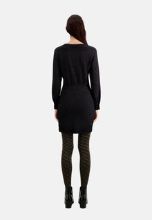 Short Glitter Effect Dress | Women | Black