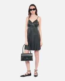 Short Leather Dress | Women | Black