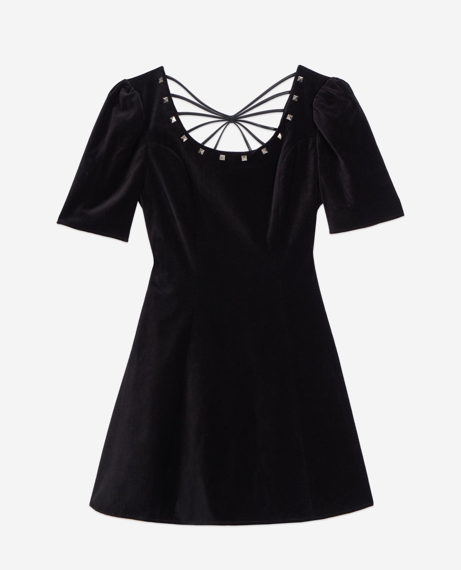 Short Velvet Dress | Women | Black