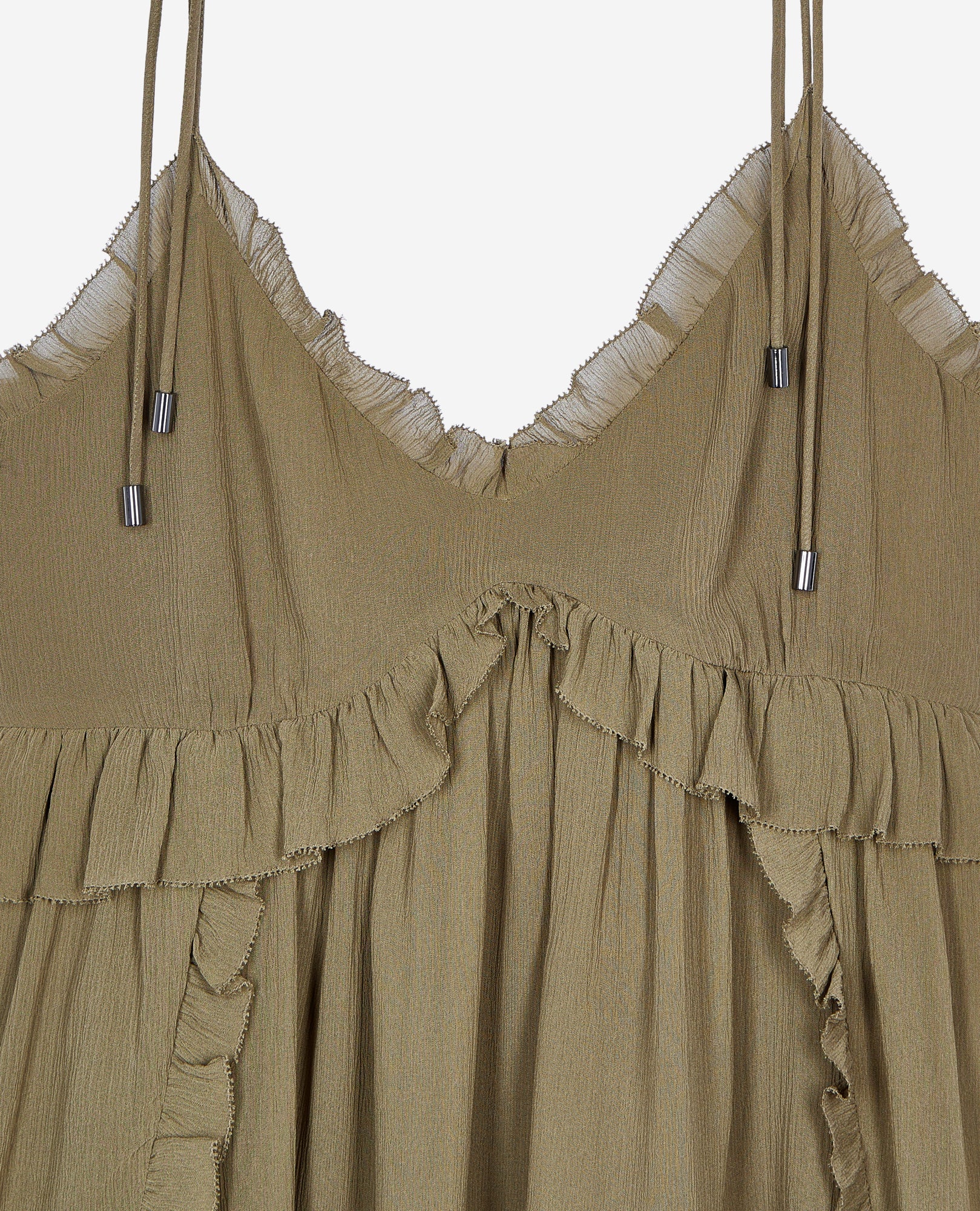 Short Silk Dress | Women | Khaki