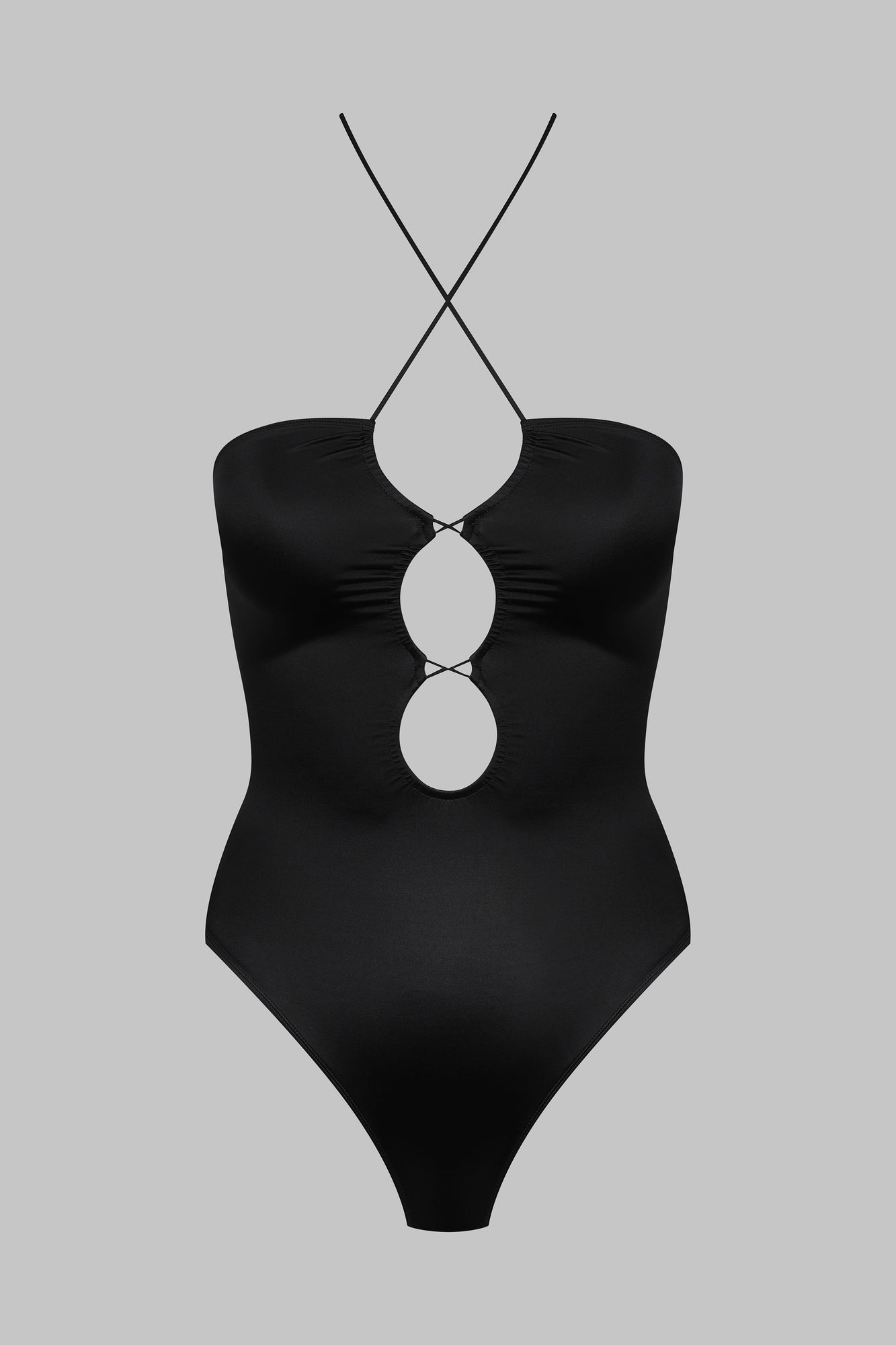 Bandeau Thong Bodysuit - French Kiss | Black