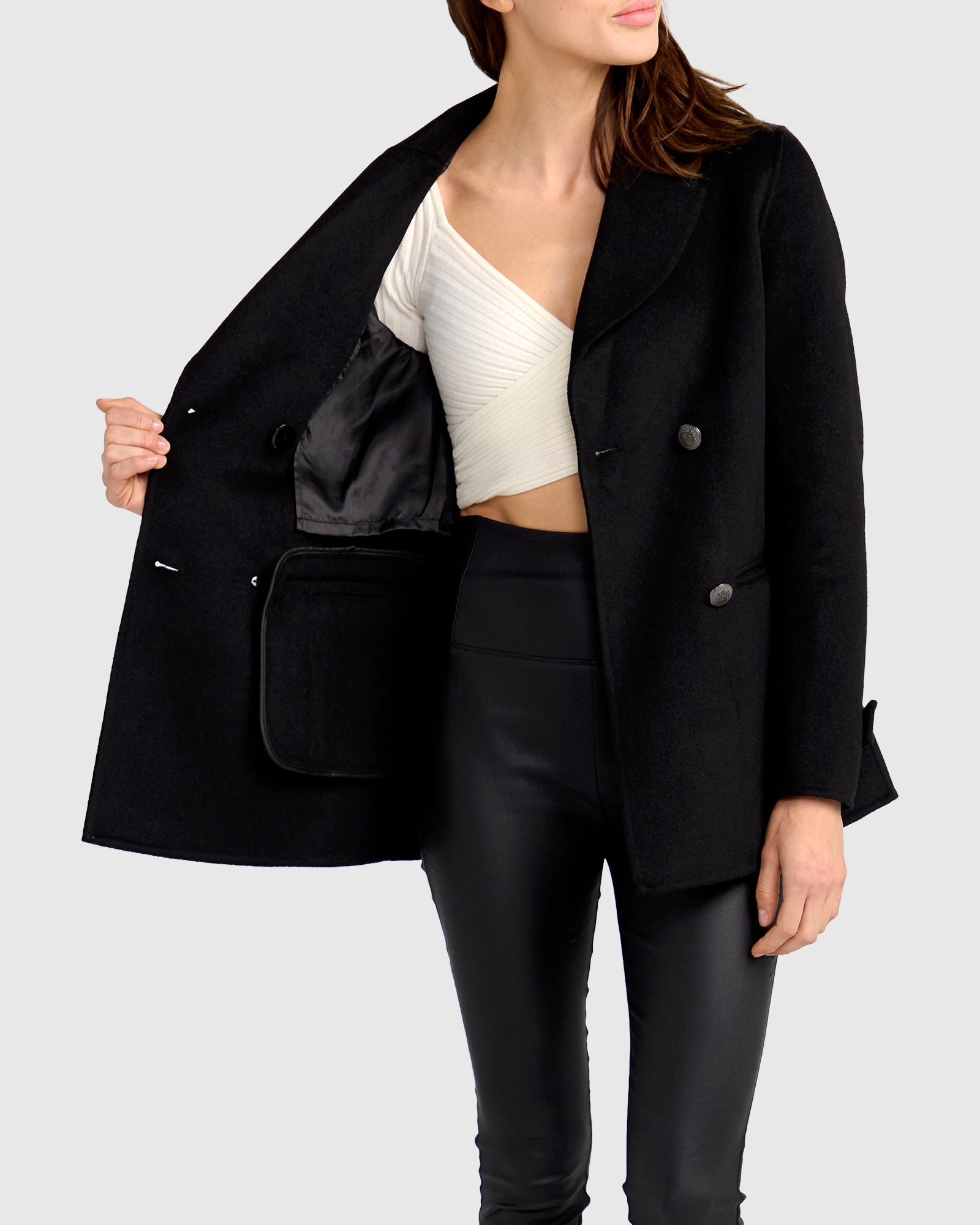 Forget You Military Peacoat | Women | Black