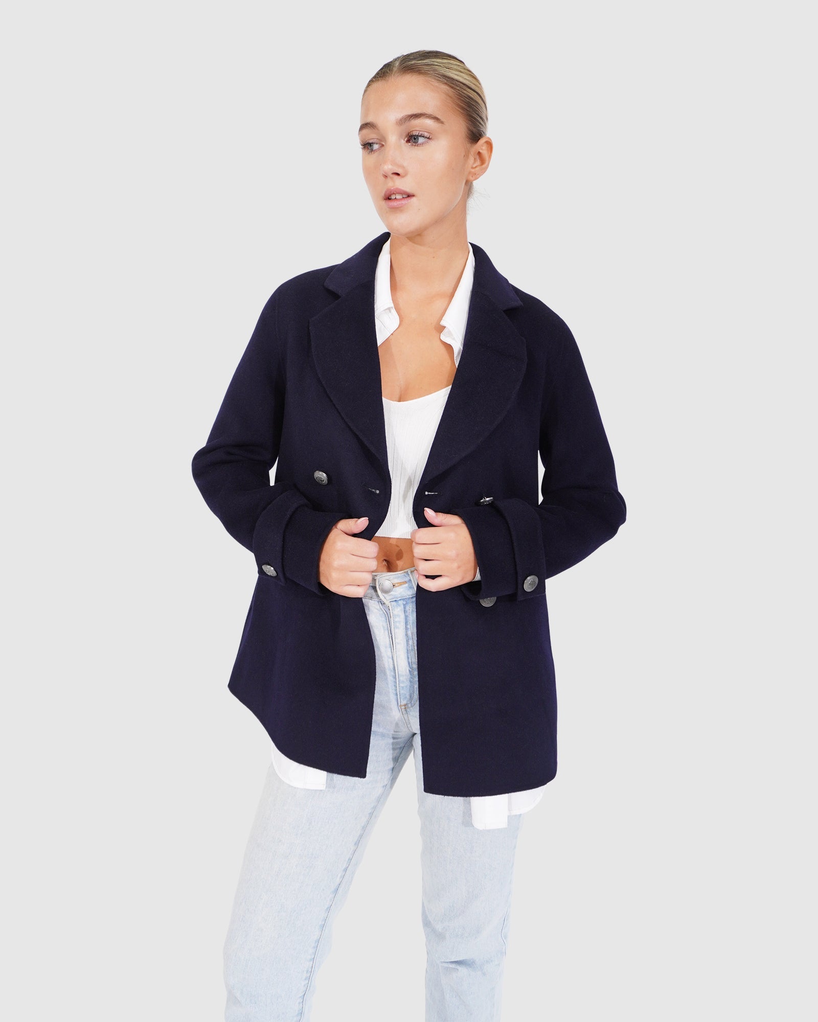 Forget You Military Peacoat | Women | Navy