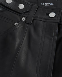 Leather Shorts With Cuffs And Belt | Women | Black