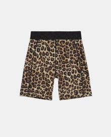 Print Technical Cycling Shorts | Women | Leopard